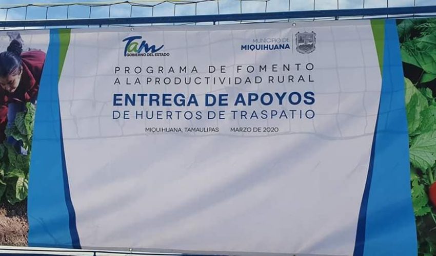 ENTREGA DE APOYOS DEL PROGRAMA HUERTOS DE TRASPATIO