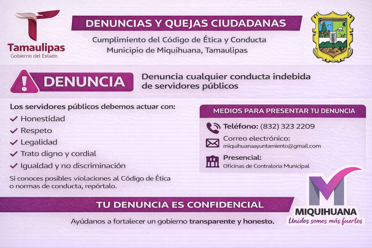 Denuncia Faltas al Código de ética y conducta